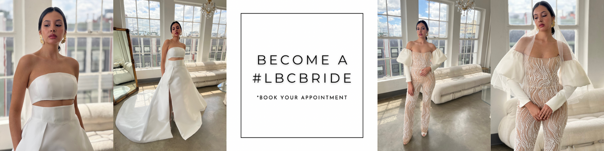 Beautiful fashion forward wedding dresses for the modern non traditional bride in Downtown Los Angeles Fashion District